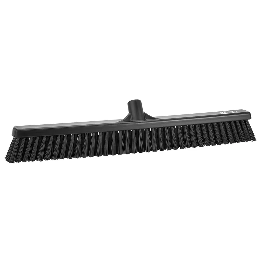 Grand balai de nettoyage Vikan 61 cm noir - brosse combinée d'atelier
