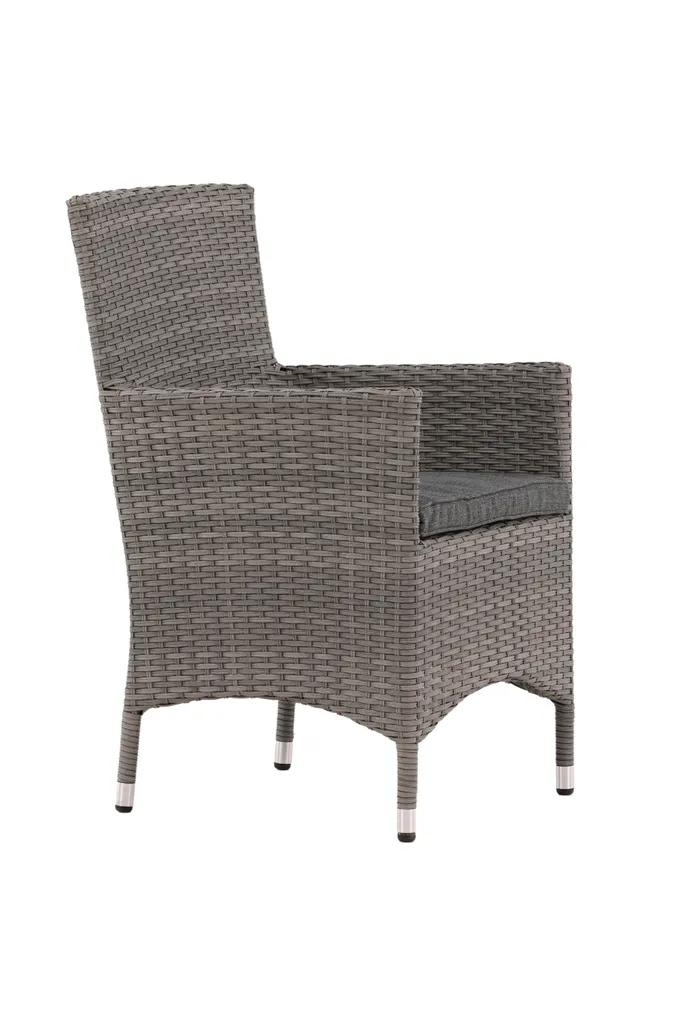 Chaise Empilable Malin Gris Anthracite avec Coussin Confort - Set - 7