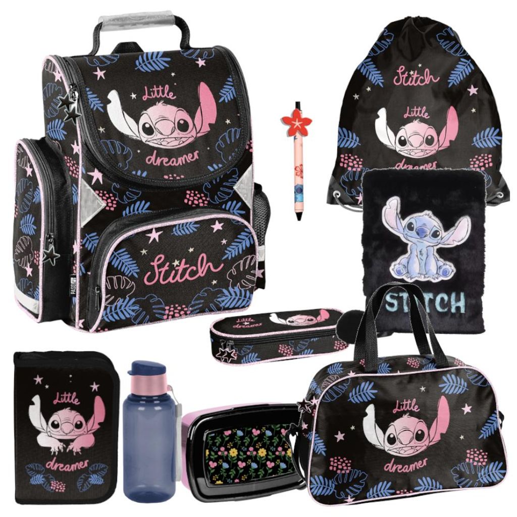 Mega set scuola XXL - Stitch Disney | 9 pezzi per bambini e Immagine del prodotto 