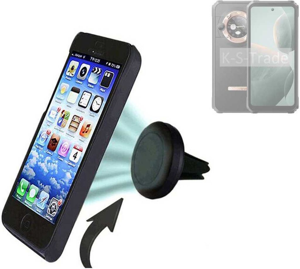 K-S-Trade Kompatibel mit Blackview BL9000 Auto Handy Halterung KFZ Halter Lüftungsgitterhalterung Air Vent mount Smartphone Halter