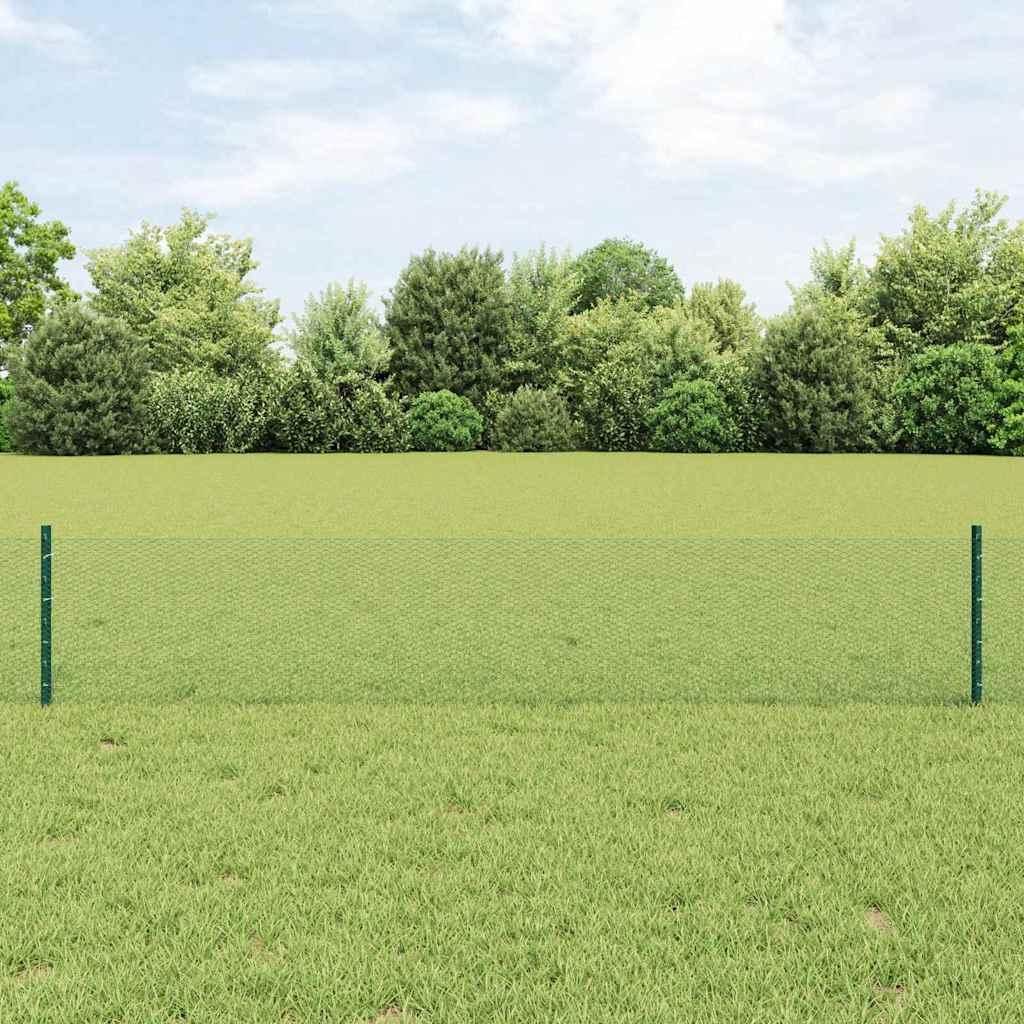 Zaun mit Pfosten Grün
