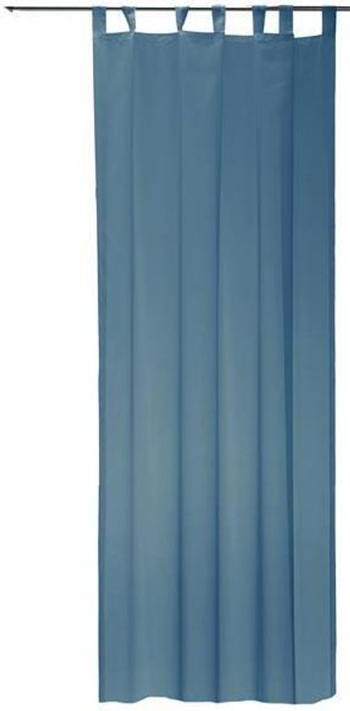 Vorhang blau 140x245 cm transparent Schlaufen Gardine Organza Dekoschal