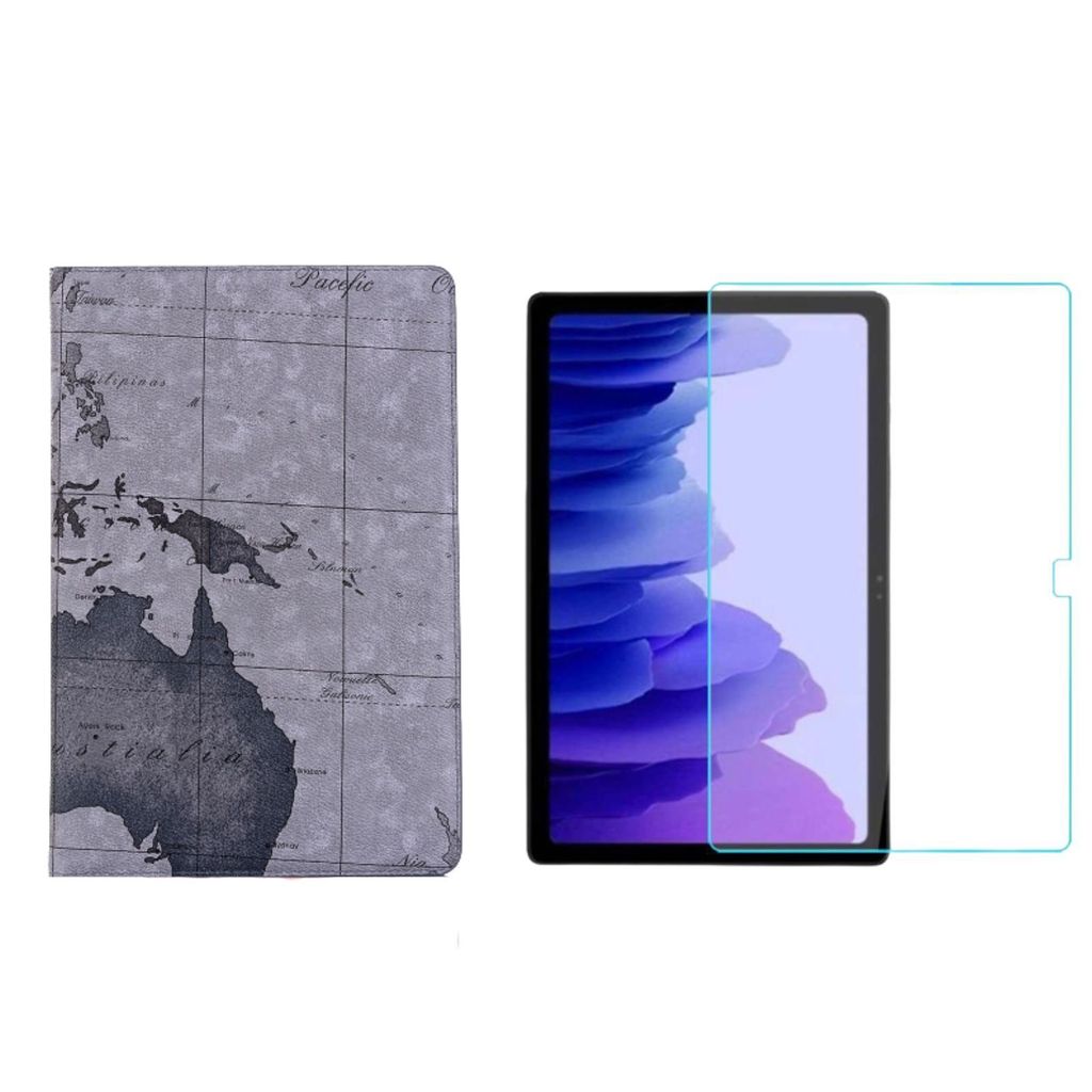 2in1 Schutz Set für Samsung Galaxy Tab A7 SM-T500 T505 10.4 Zoll Tablet mit Schutzhülle + Displayschutz Folie Auto Sleep/Wake Cover