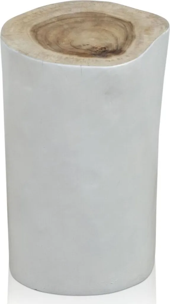 Tabouret de Salon Blanc Ø 27 cm en Finition Luxe - Mobilier Casa Padrino