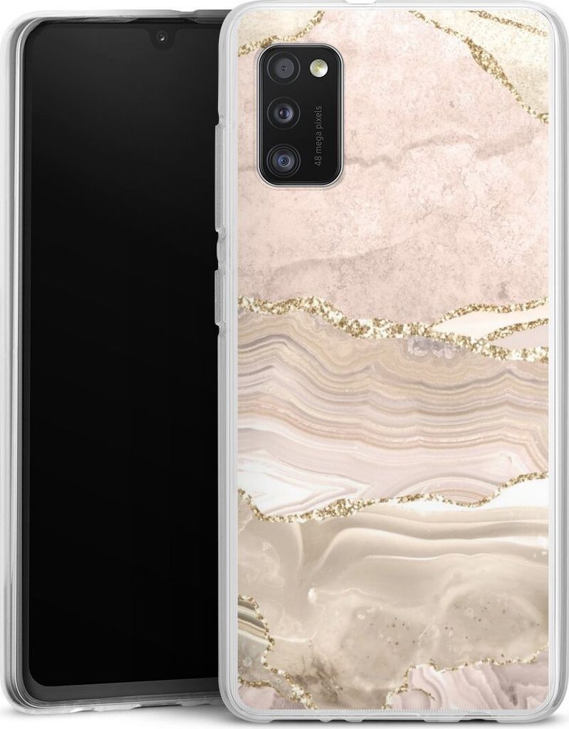 DeinDesign Handyhülle für Samsung Galaxy A41 Silikon Hülle Case Smartphone Schutzhülle Glitzer Look Marmor Utart