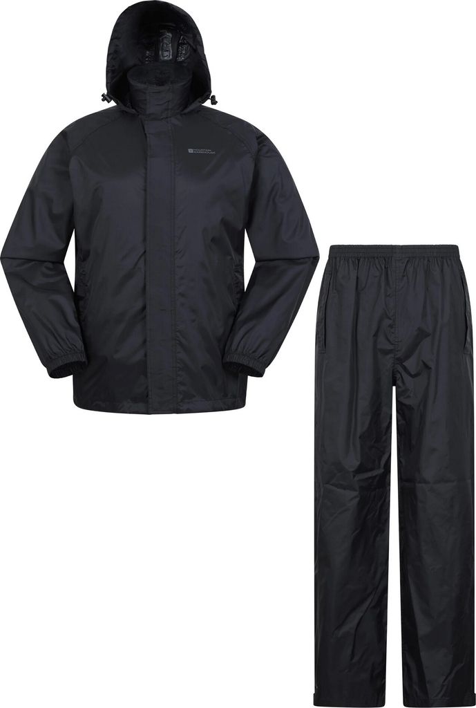 Mountain Warehouse - Herren Jacke & Hose Set "Pakka" MW3855 (S) (Schwarz)