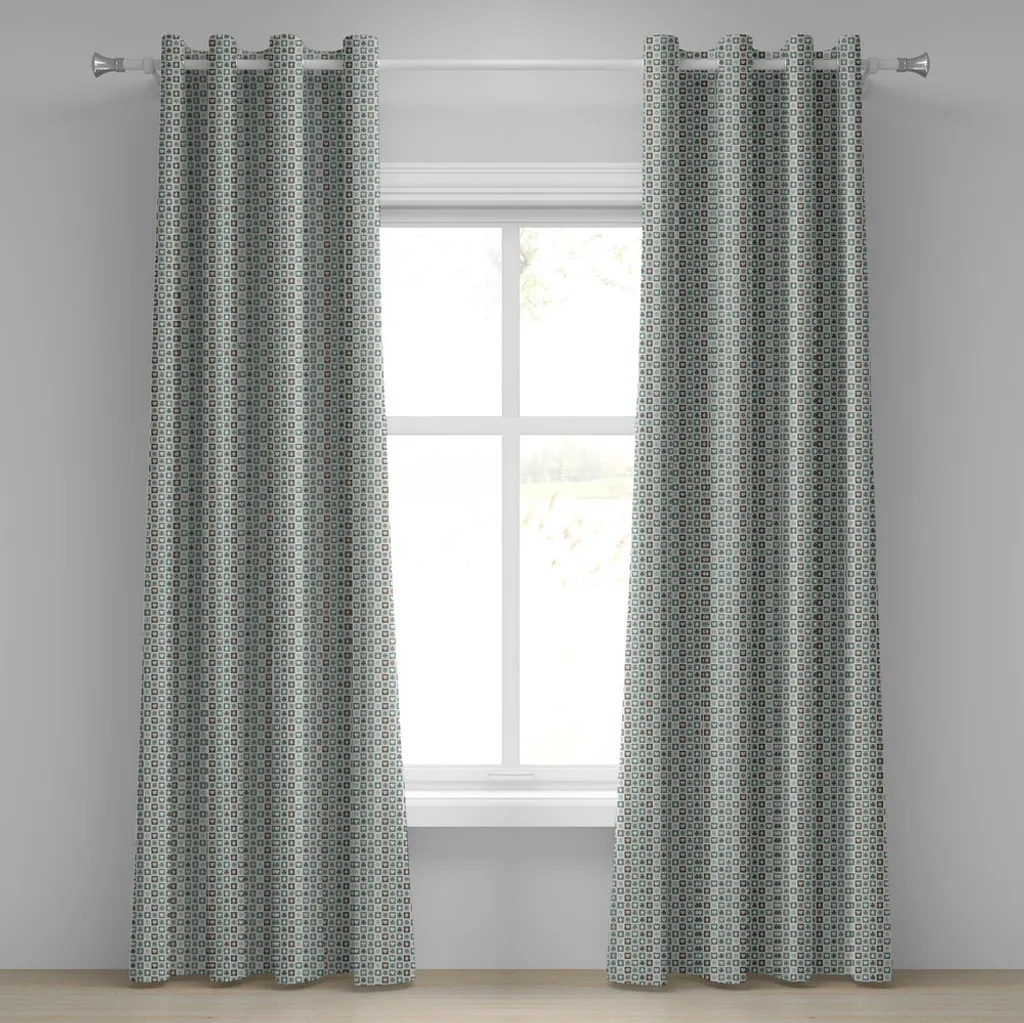 Rideau à œillets Casino ABAKUHAUS 280x175 cm Motif Cartes Multicolore