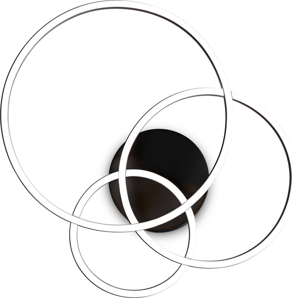 Ideal lux FRAME PL CERCHIO Wandleuchte Deckenleuchte in kreisförmigem Design Struktur Schwarz