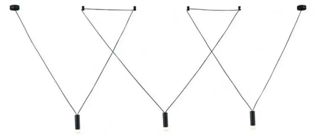 Suspension TERES 3XG9 Noir Aluminium Idéale pour Salon ou Salle à Manger
