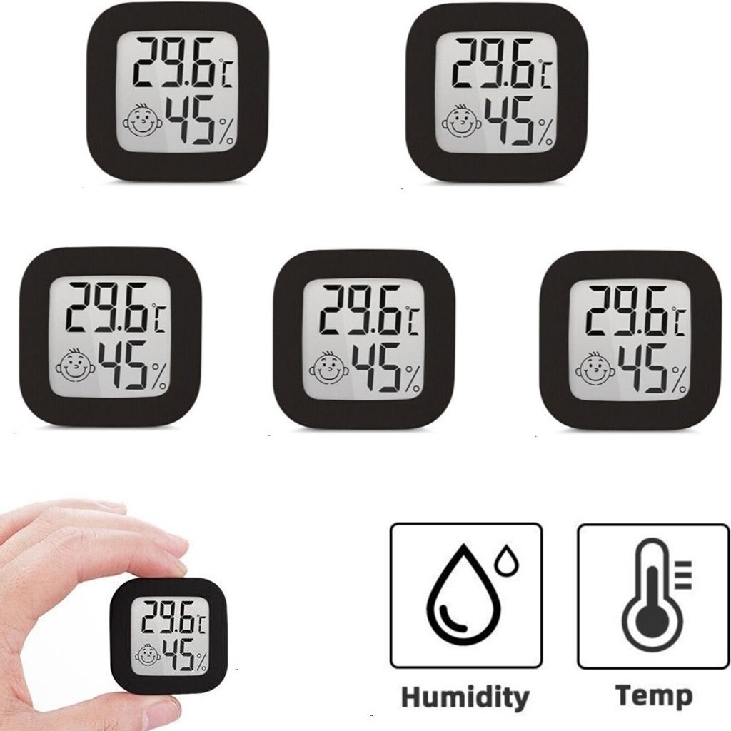5X DigitalesThermo-Hygrometer für Innenräume, LCD Produktbild 