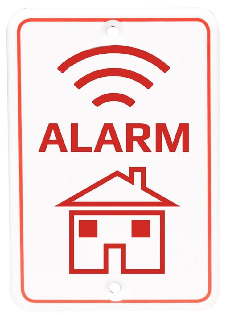 Alarmschild zur Befestigung an der Wand