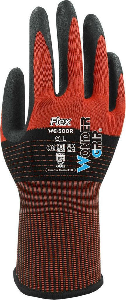 Wonder Grip WG-500R, Werkstatthandschuhe, L, Erwachsener, Produktbild 