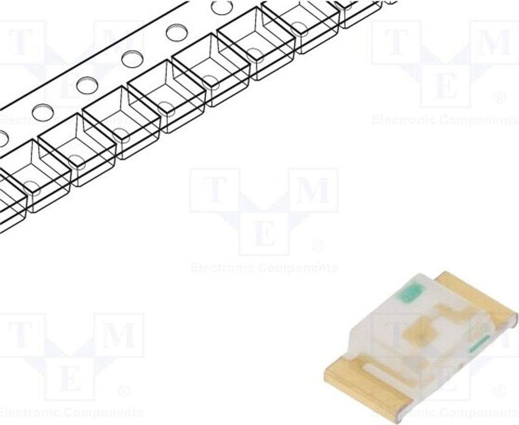 5x LED 1206 3,3÷4V SMD 40÷100mcd blau 150° 3,2x1,6x0,75mm 20mA KPT-3216QBC-D LED-