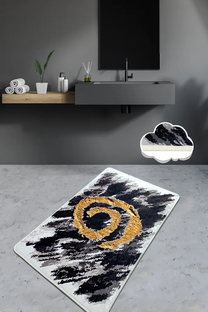 Mijolnir, Dagger- CHL4385, Nero, Tappetini da bagno, 700 gr/m², 100% velluto