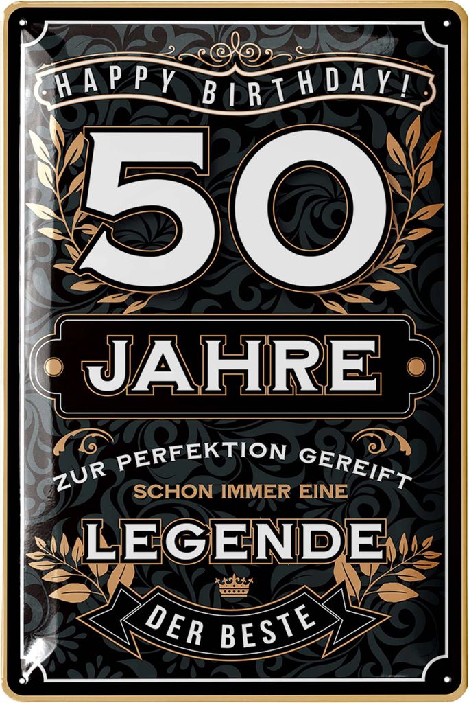 Blechschild 50 Schild Geburtstag - 50 JAHRE LEGENDE - Produktbild 
