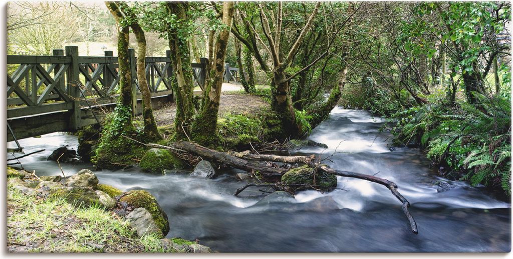 ARTland Leinwandbild Wilde Wasser Größe: 150x75 cm