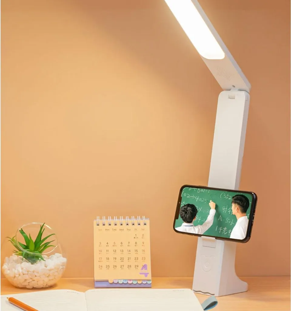 Lampada LED Ufficio INF Bianca - Ricaricabile, Dimmerabile con Stand
