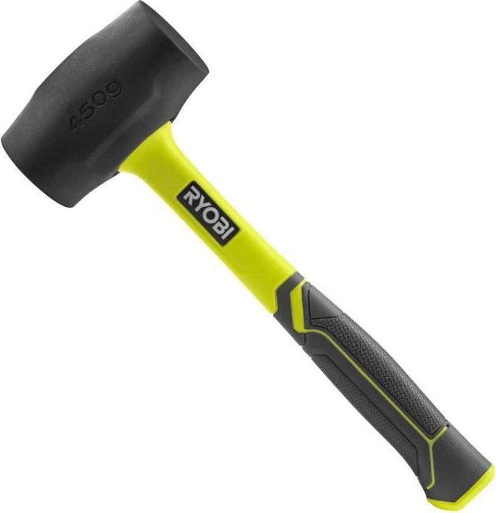 Ryobi RHHM450 Anti-Rebound-Hammer, Stahlkopf, Holzgriff, 450 g