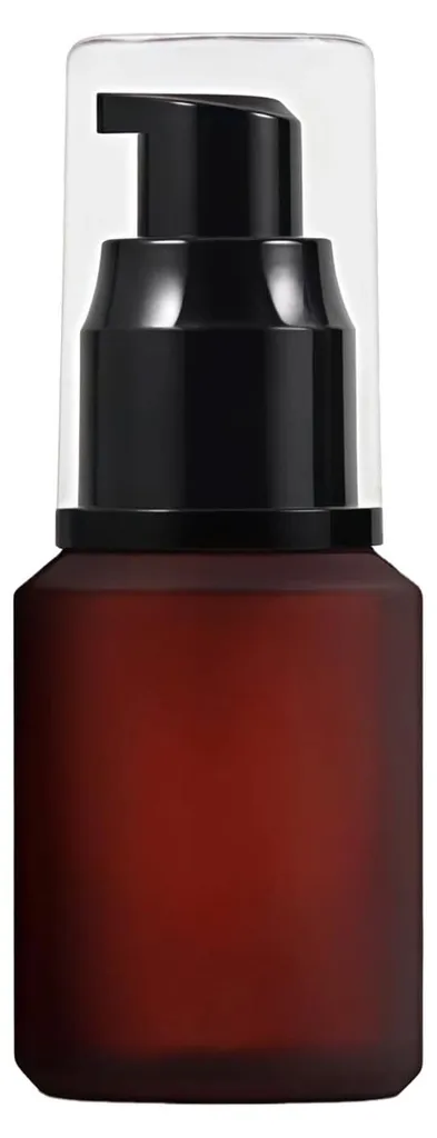 Flacon en Verre Mat avec Pompe à Pression 60ml Rouge pour Soins et Crèmes