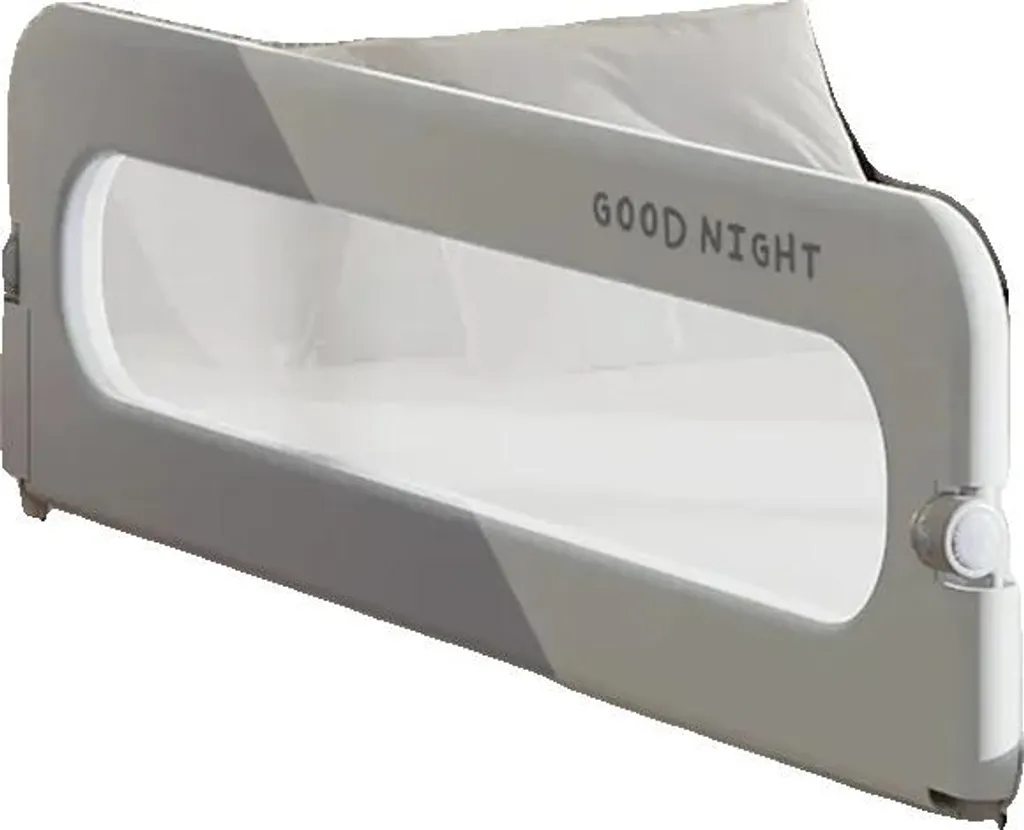 Barrière de sécurité pour lit enfant - Garde-corps de 150 cm gris amovible