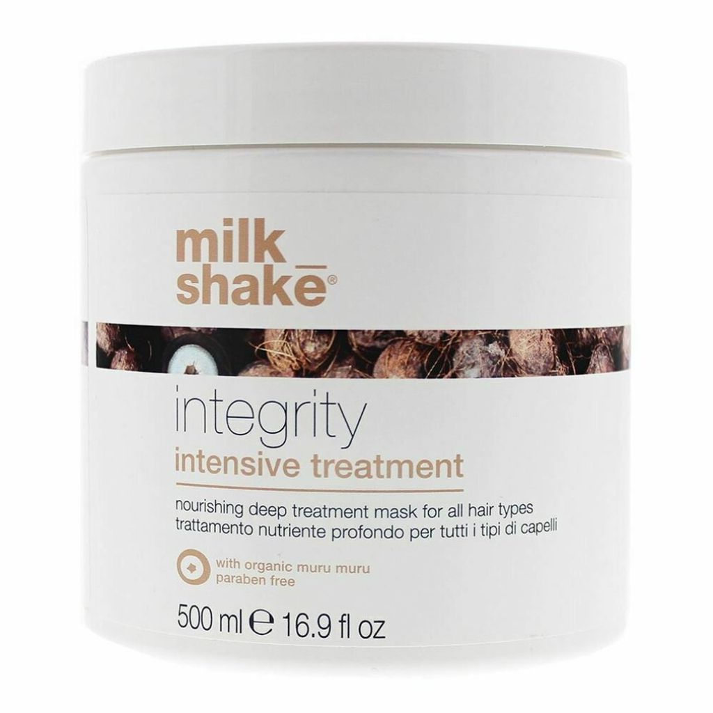 A white jar of Milk_Shake Integrity Intensive Treatment hair mask.