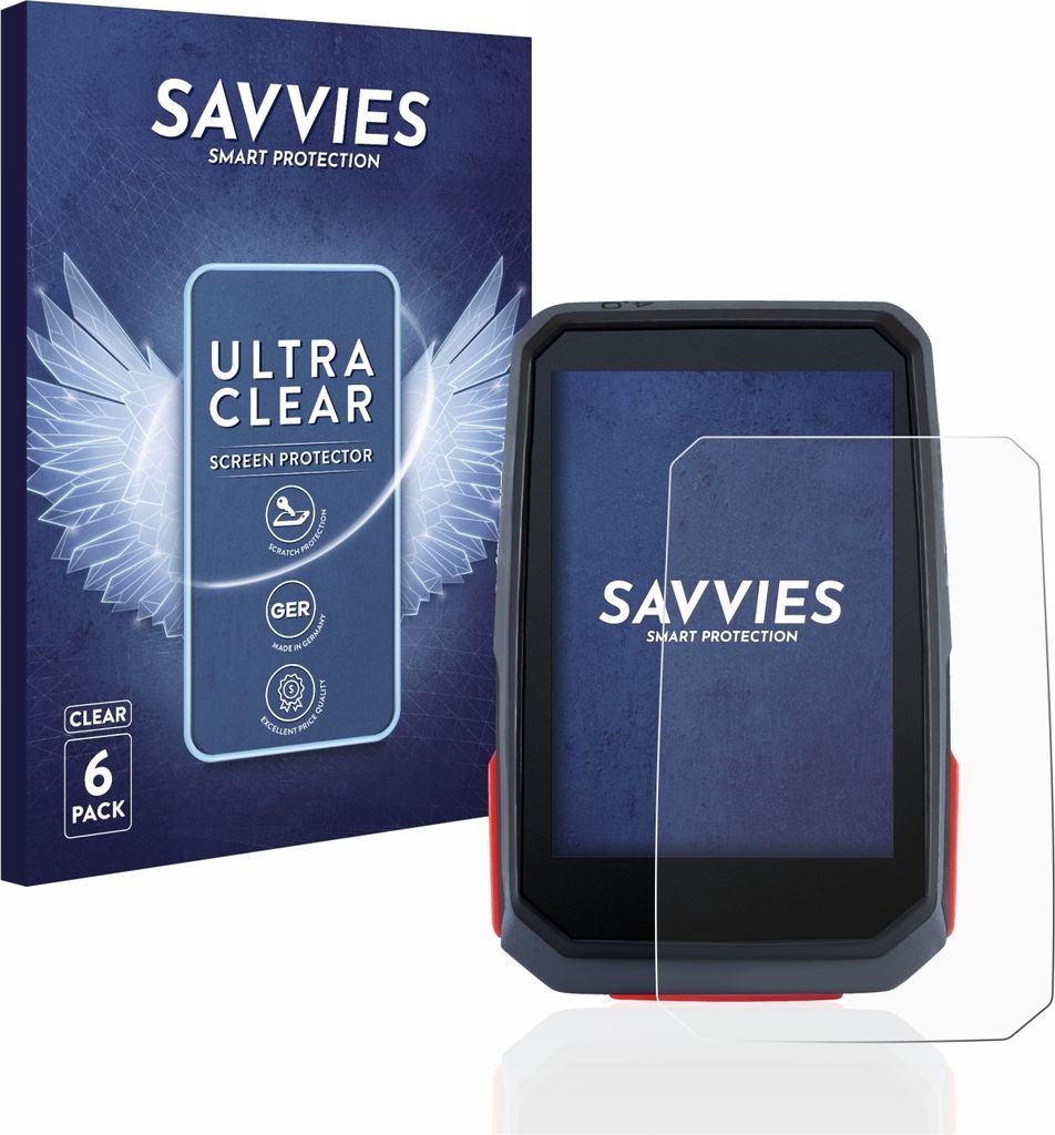 6x Für Sigma ROX 4.0 Schutzfolie Savvies Displayschutz Display Schutz Folie Klar Transparent