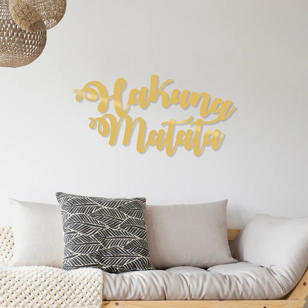 Wallity Hakuna Matata Oro: Recensione e Dettagli Metallo 70x35cm