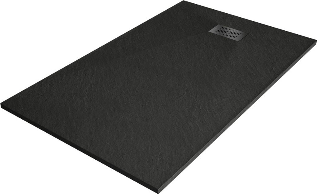 Mexen Hugo Rechteck-Duschwanne SMC 160 x 90 cm, schwarz, schwarze Abdeckung - 42709016-B