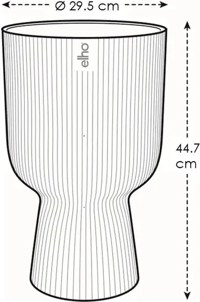 Grand cache-pot elho Vibes Fold Cup blanc en plastique robuste