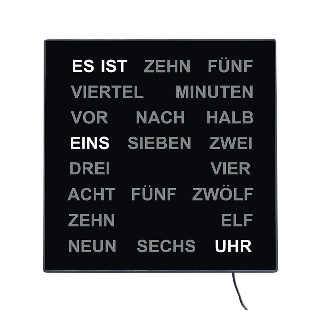 AMS - 01-1235 - Wand-/Tischuhr - Wortuhr - deutsch Produktbild 
