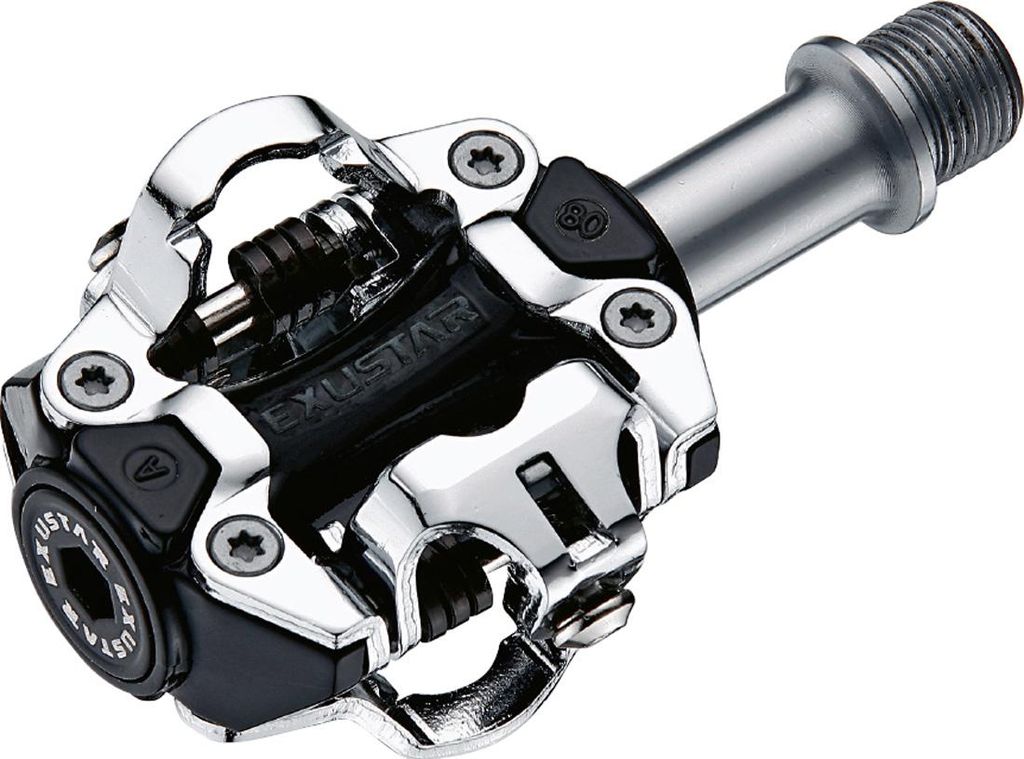 Exustar MTB Klickpedale Pm211 SPD 82x65 mm Leichtgewicht Industrielager inkl. Cleats