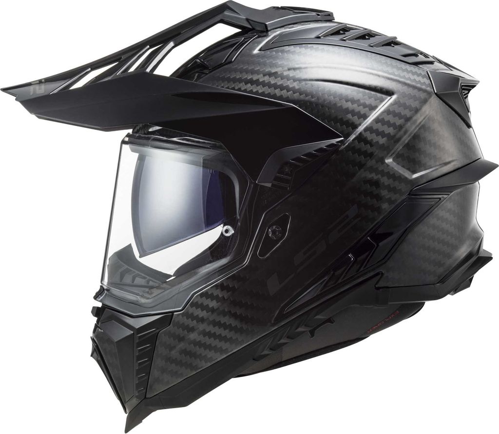 LS2 Endurohelm MX701 EXPLORER CARBON XL Schwarz