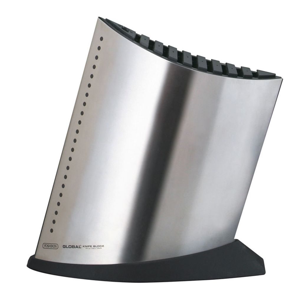 Global Block für 9 Messer in Form eines Segelschiffes, Stahl GKB52