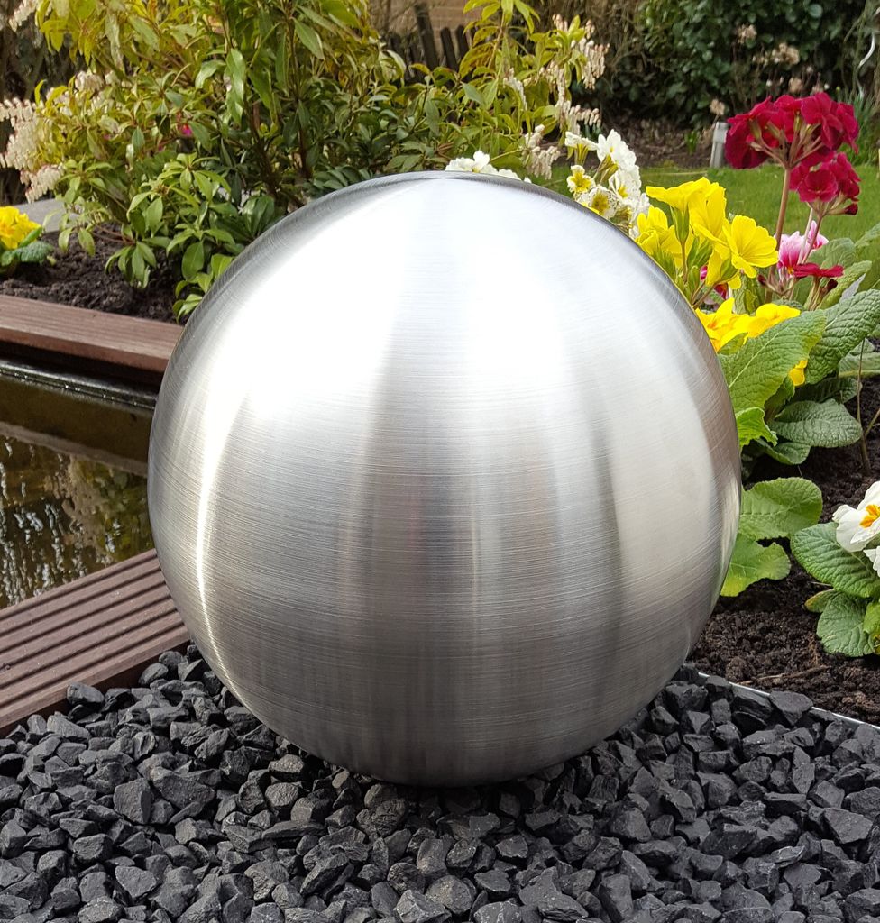 Dekorationskugel 35 cm Edelstahl matt gebürstet