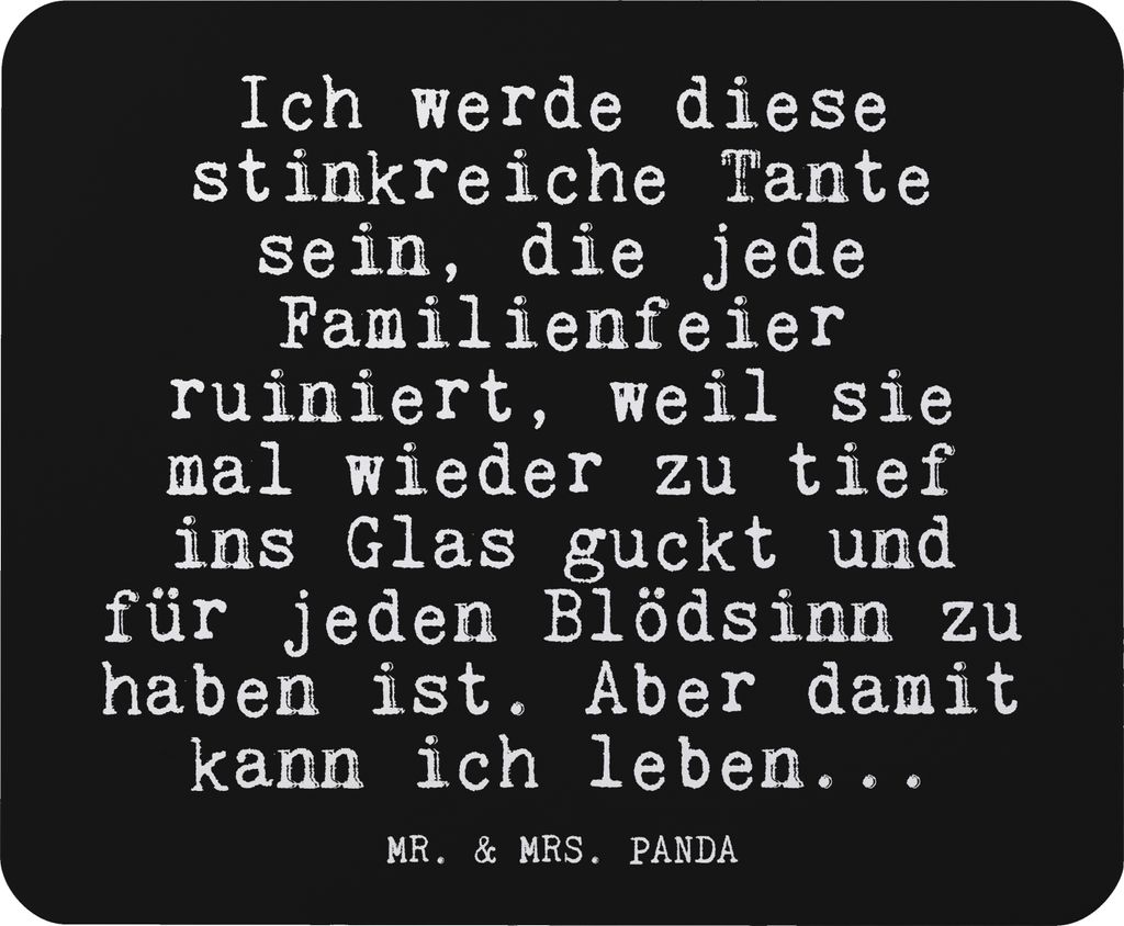 Mr. & Mrs. Panda Mousepad Ich werde diese stinkreiche... - Schwarz - Geschenk, Sprüche, Freundin, Tante, Nichte, pc mausunterlage, Mauspad, Frauen...
