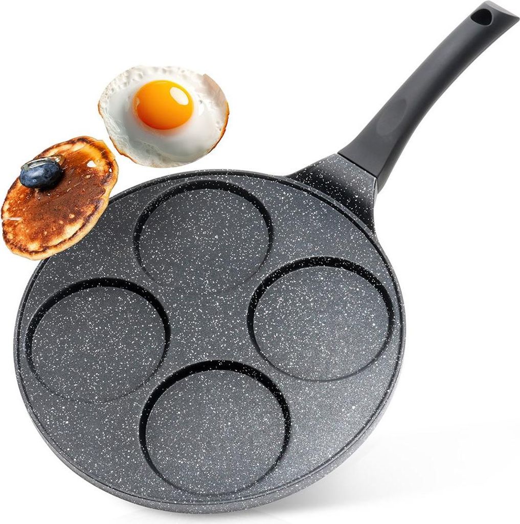 Teglia per uova in granito 4 fori BLACK LINE 26 cm Immagine del prodotto 