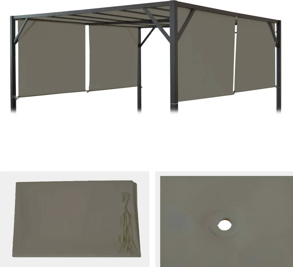 Copertura Elegance per Pergola Baia 3x3m - Colore Tortora Raffinato