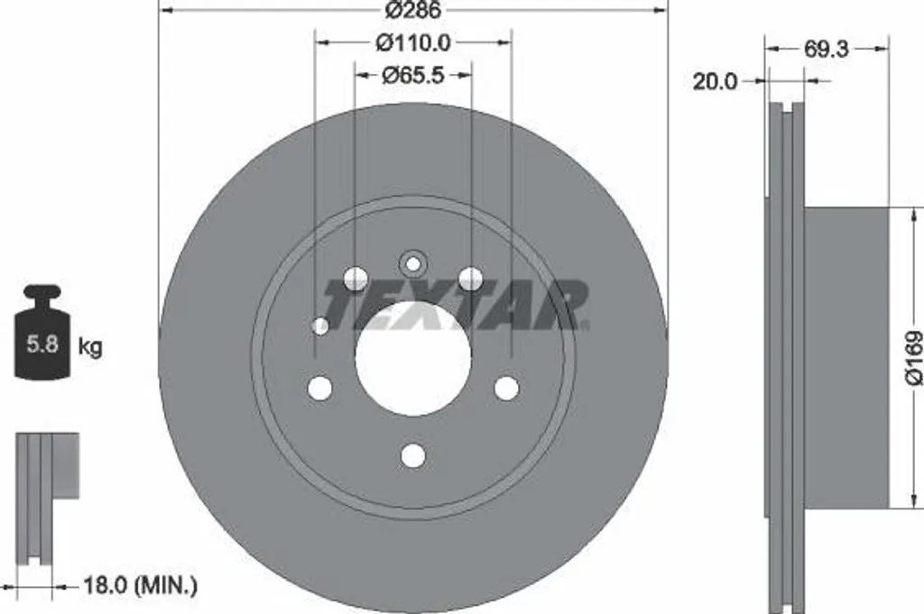Disque de Frein de Rechange Haute Performance Compatible Opel Omega