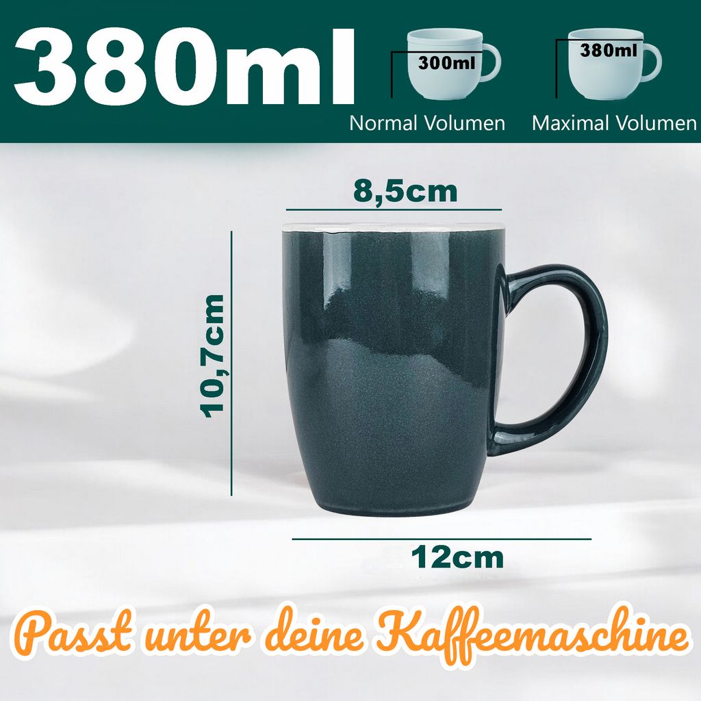 Kaffeetassen 6er Set Kaffeebecher Kaffee Tassen Becher Produktbild 3
