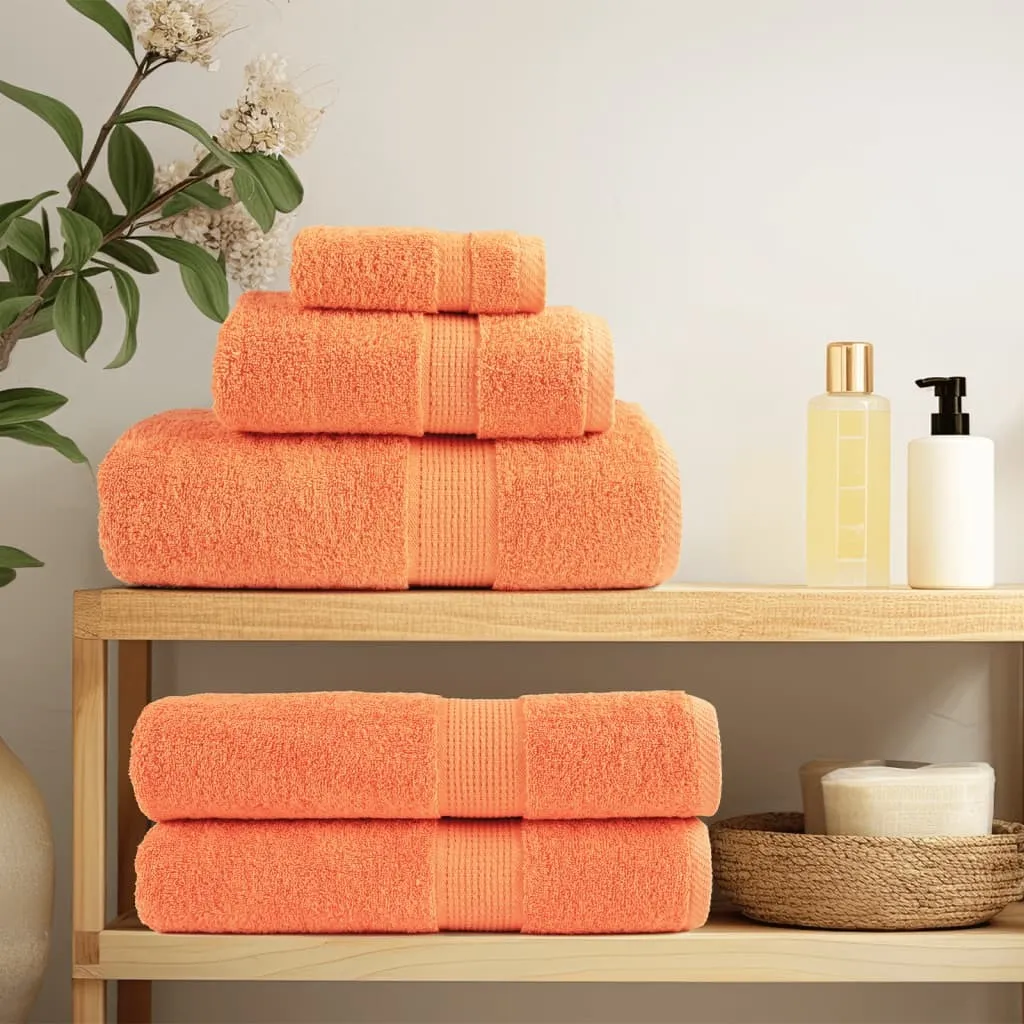 Set 8 Asciugamani Arancione SOLUND 600g/m² | Cotone Premium vidaXL