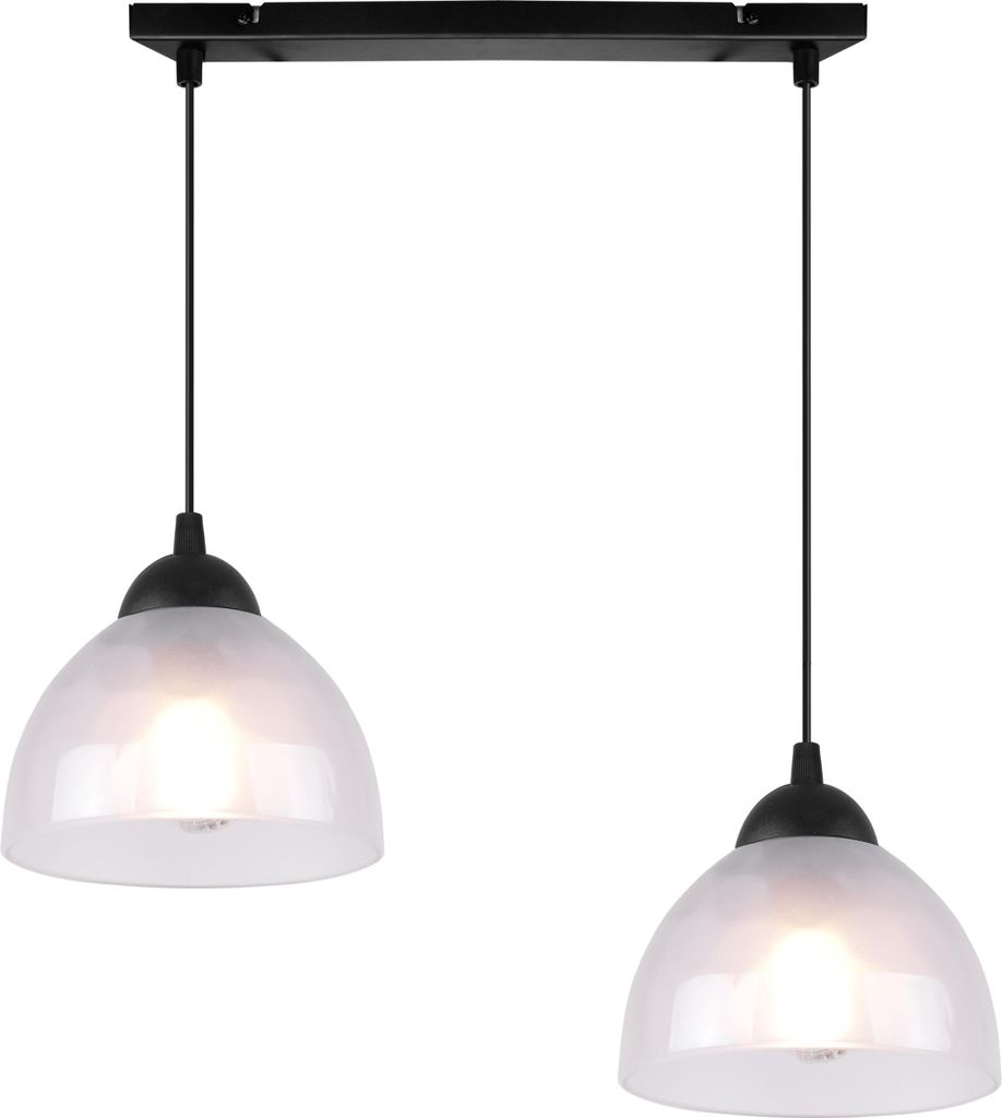 Hängelampe Venice 2-flammig mit opalen Glas Lampenschirmen E27