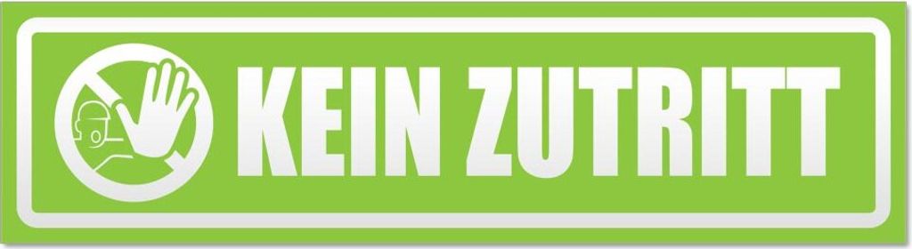Kein Zutritt Piktogramm invertiert Magnetschild Schild magnetisch