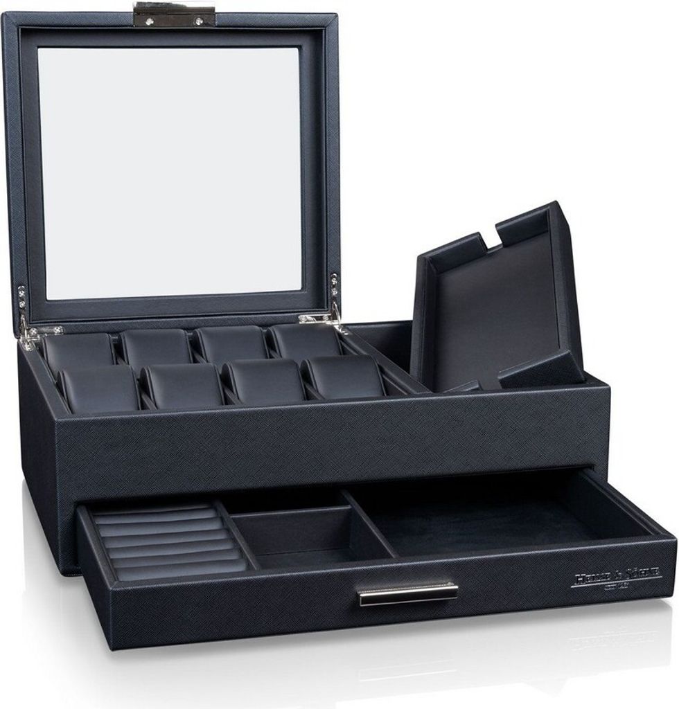 Heisse & Söhne - 70019-189.142 - Uhrenbox - Desk Buttler No.1 - Schwarz