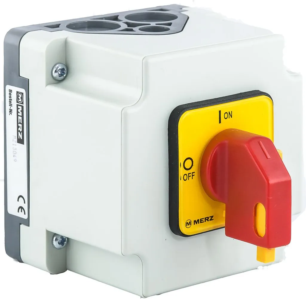 Commutateur rotatif étanche IP65 16A 3 pôles verrouillable bouton rouge