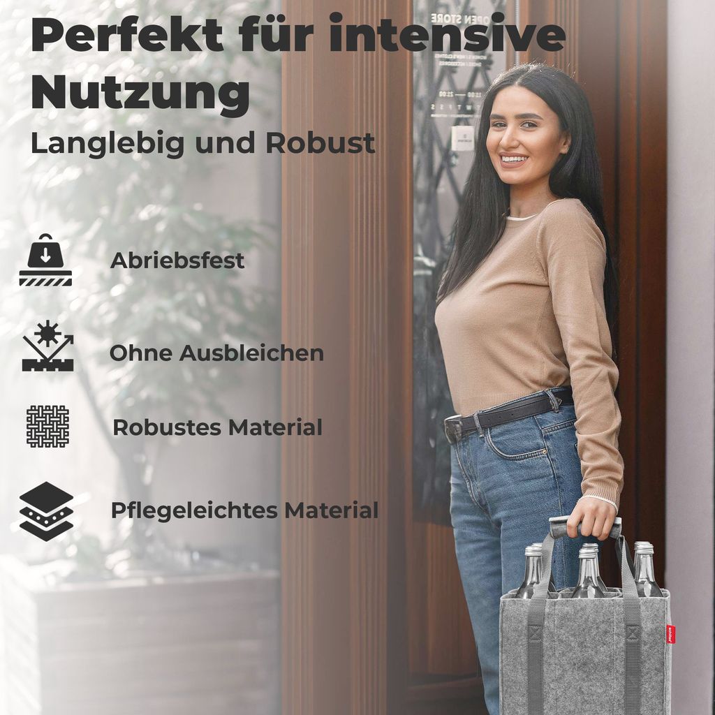 Flaschentasche mit 6 Fächer, Auch für 1,5 Liter Flaschen Produktbild 4