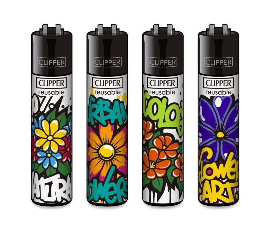 Clipper Feuerzeuge 4er Set Urban Flowers