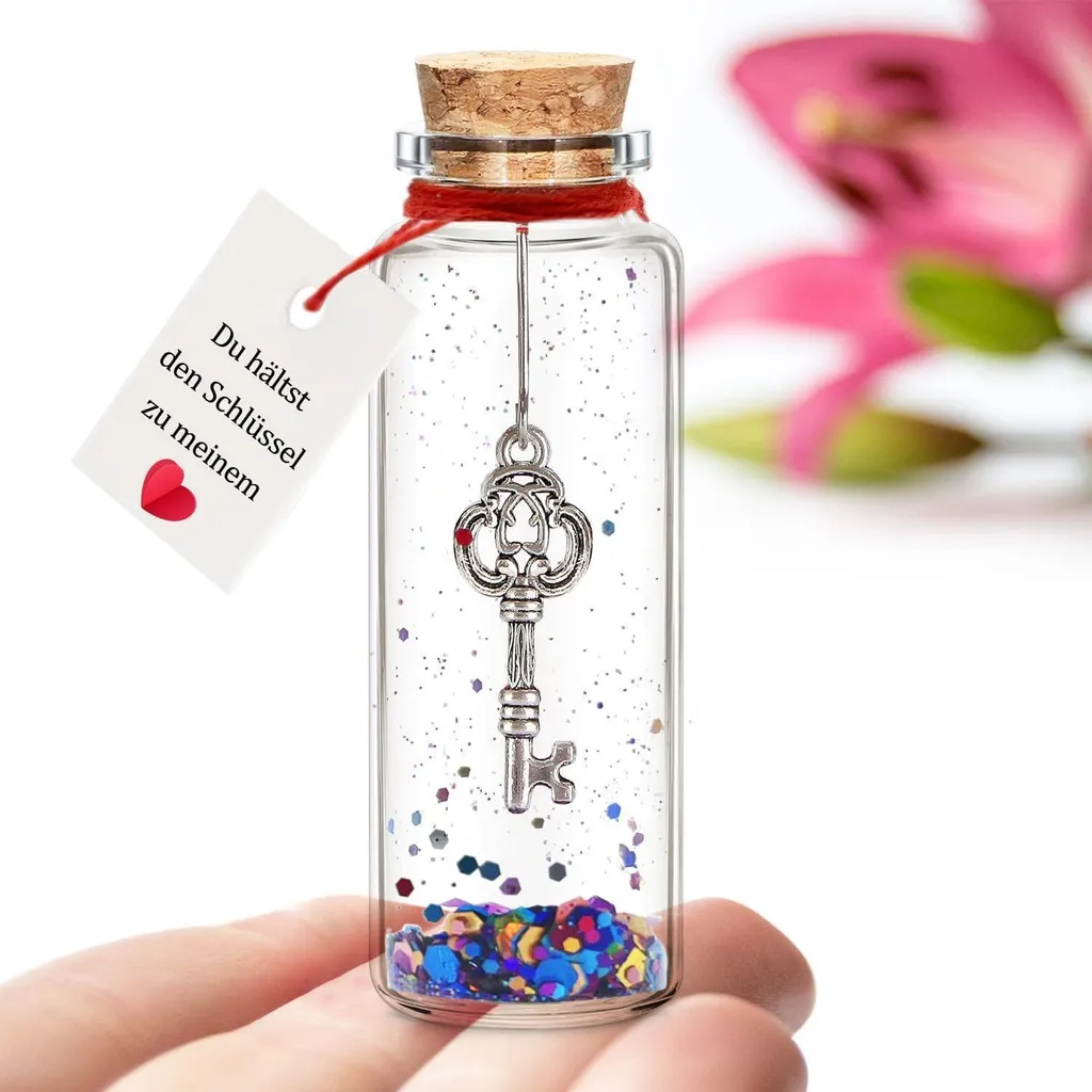 Porte-clé gravé message Aime-toi en acier inox pour cadeau de couple