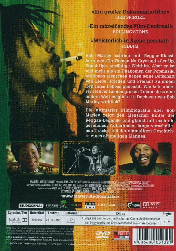 Marley - STUDIOCANAL GmbH 0502763.1 - (DVD Video / Obrázok produktu 2