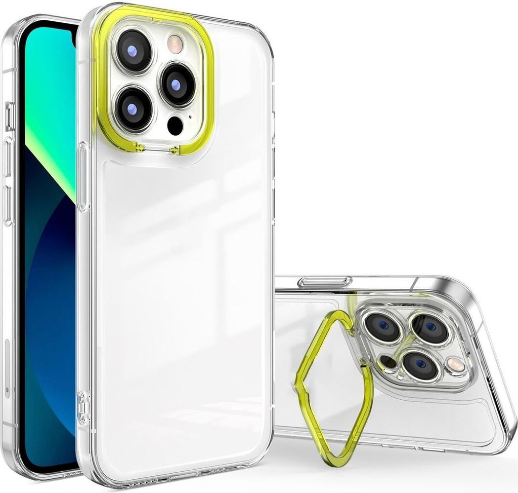 König Design Hülle kompatibel mit Apple iPhone 14 Pro Kunststoff Soft Handyhülle - Handy Case Gelb