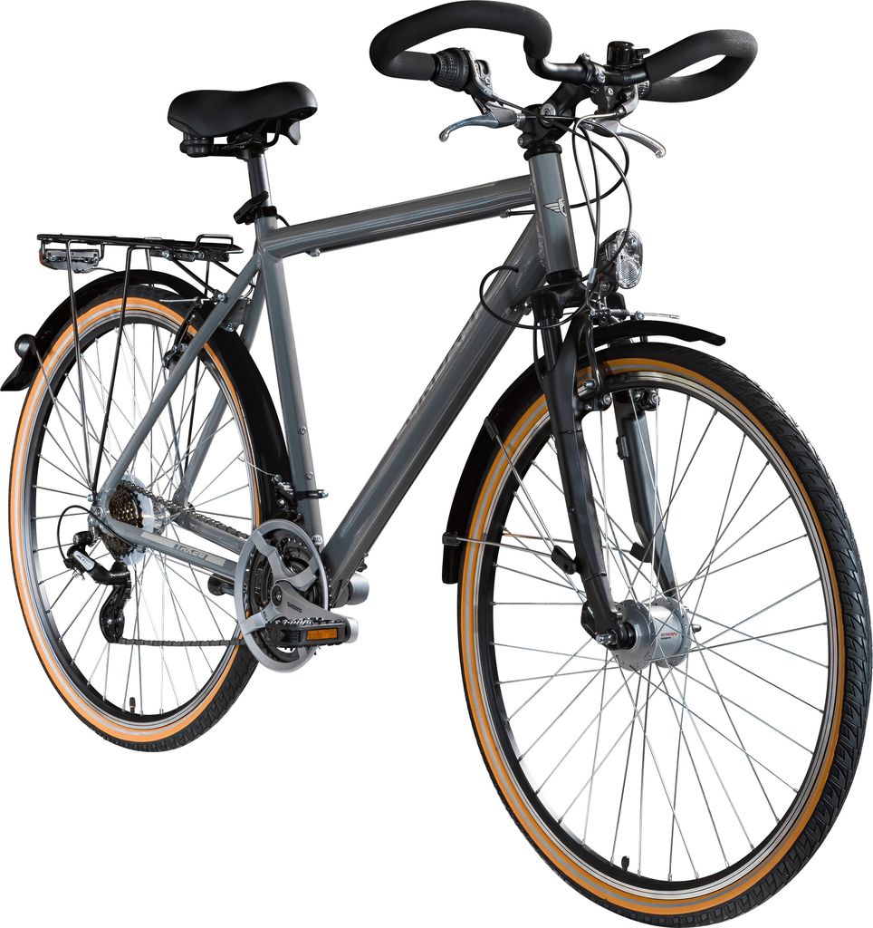 Zündapp T700 Trekkingrad Damen Herren 28 Zoll ab 160 cm Fahrrad Trekking Rad 21 Gang StVZO Trekkingbike grau 55 cm